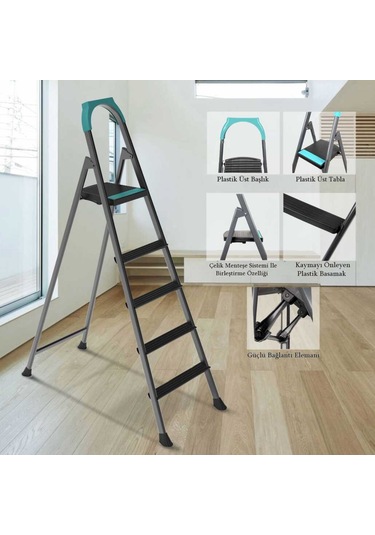 Doğrular Riser 4+1 Plastik Basamaklı Merdiven 51304