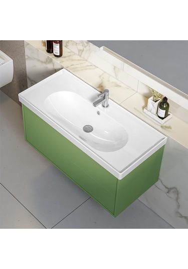 Cerastyle Turkuaz Arya Etajer Uyumlu Lavabo 80 x 45 CM