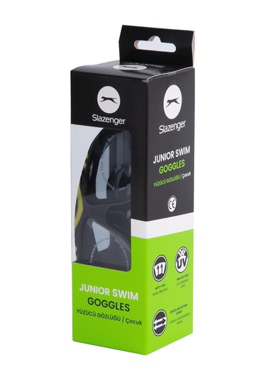 Slazenger Junior Yüzücü Gözlüğü Gl7 Smokeblkblkyellow Siyah