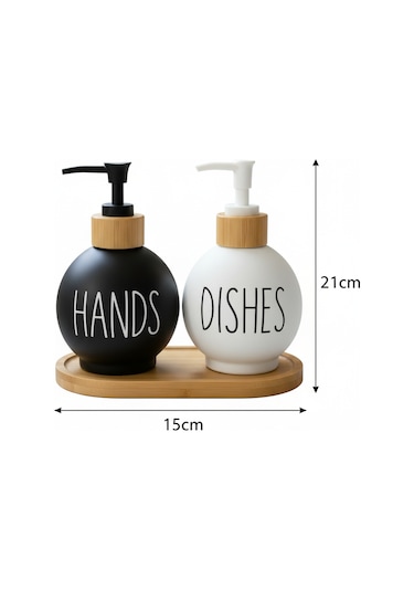 Kapris Dmr-8890 2li Bambu Tabaklı Yuvarlak Cam Sabunluk 07 Beyaz