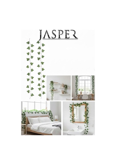 Jasper Dekoratif Yapay Sarmaşık 2.30 Metre Yeşil Yapraklı Yapay Sarmaşık Dekorasyon