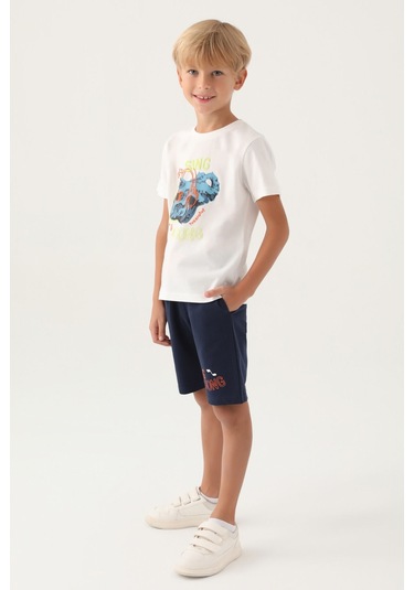 Rolypoly Rhio Krem Erkek Çocuk Bermuda Takım 5274-42974 Krem