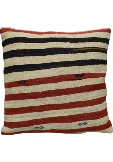 Zehra Abla Halı Yeni El Dokuma Dekoratif Kilim Kırlent Yastık Kılıfı 6705 Çok Renkli