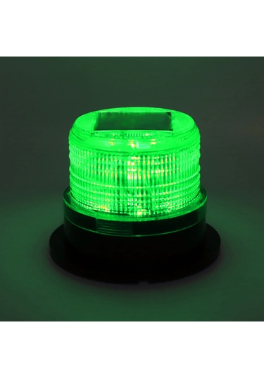 Suofeng Güneş Enerjili Yeşil Led Uyarı Lambası - Su Geçirmez, Manyetik Tabanlı, 50 Saat Süreli İşlev - Araçlar İçin Buz Kazıcı, Forklift, Kamyon