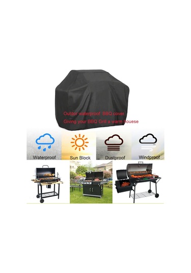 Barbekü Izgara Kapağı, 74 İnç Siyah Toz Geçirmez Izgara Kapağı Solmaya Dirençli