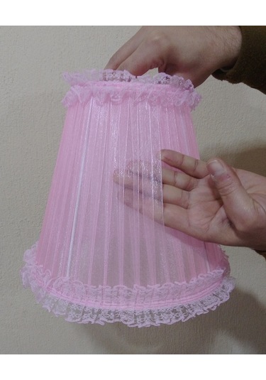 N-07 Pembe Organze Yatak Odası Çocuk Ve Bebek Odası Avize Pembe