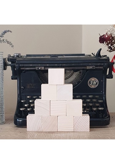 Ahşap Küpler 10lu Boyasız