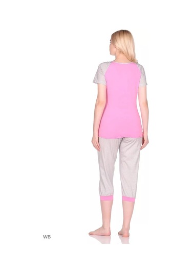 Janet Bridgeli Tişört. Pamuk. Macaristan. 185254718 Pembe