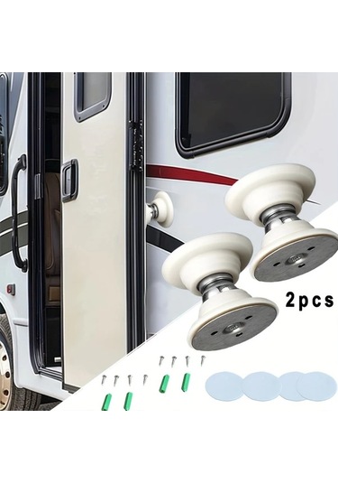 Honeybeeshop 2li Paket Beyaz 2 Adet Silikon Manyetik Kapı Tutucu Rv Kamyon Trailer İçin Matkap Gerektirmez Kurulum Güçlü Manyetik Çekim Sessiz Çalışma 2'li Paket Beyaz