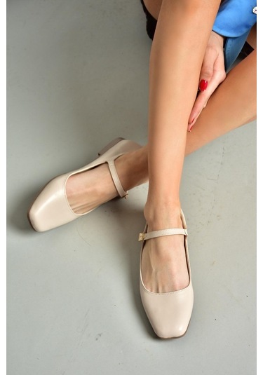Fox Shoes S726252509 Bej Kadın Babet Bej