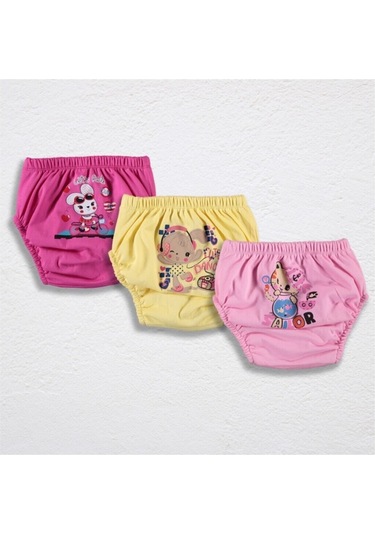 3lü Kız Alıştırma Külodu - Tavşanlı Set