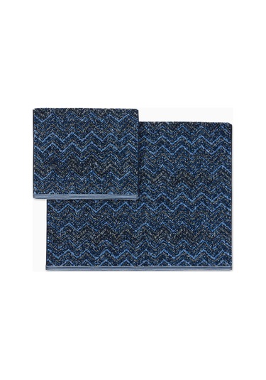 Azul Havlu Seti 2 Li, Pamuklu & Lurex Mavi