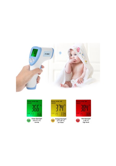 Yunboo El Tipi Mavi Dijital Enstrüman Dt8809c Dokunmadan Isı Ölçer Pil Yok