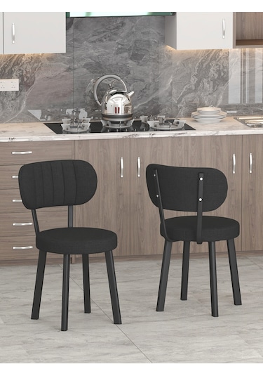 Mygusi Azra Mutfak, Salon, Cafe Sandalye 1 Adet Siyah