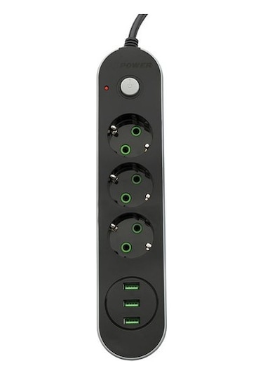 Mf Product Jettpower 0366 Akım Korumalı 3 Usb'li 3'lü Grup Priz 2