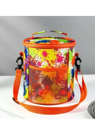 Scandi Dom Projeden Yapılan Çorba Topu Şeklindeki Örgü Ve El İşleri Çantası 158326721