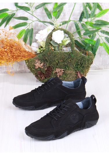 Mehmet Mete 42325 Comfort Rahat Esnek Hakiki Deri Erkek Ayakkabı Siyah