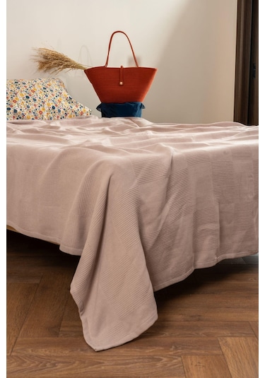 Soley Serenity %100 Pamuk 220 X 240 Cm Battal Boy Pike Bej