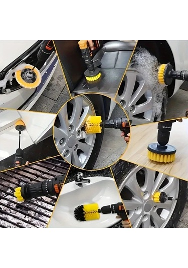 Hightower 13 Parça Çok Amaçlı Elektrikli Matkap Fırçası Seti - Zemin Banyo Fayans Araba Cilalama