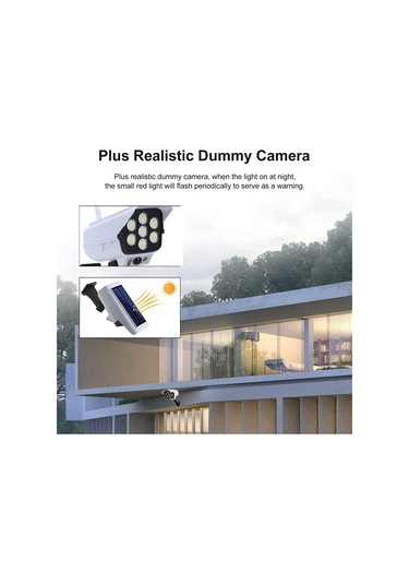 Cbtx 2178t Kamera Tipi Solar 77 Led Işık Hareket Sensörü Bahçe Lambası Duvara Monte Sokak Lambası Uzaktan Kumandalı Projektör Diğer