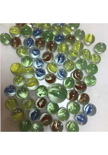 Cam Misket Bilye Oyuncak 100 Adet Karışık Cam Bilya
