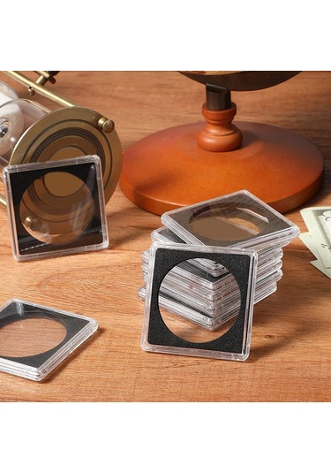 Anjiexun 20 Adet Gümüş Dolar Madeni Para Tutucu, 2 X 2 Yarım Dolar Madeni Para Tutucu, 37,5 Mm Diğer