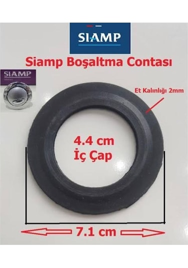 Siamp Klozet Rezervuar Iç Takım Contası Siyah