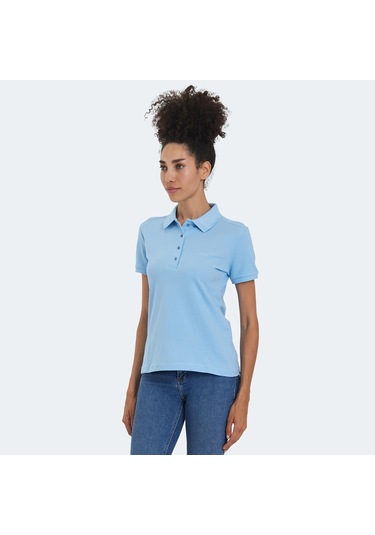 Slazenger VERA I Kadın Polo Yaka Mavi Tişört