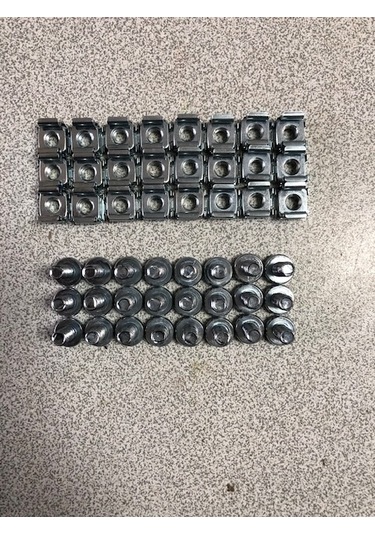 Rack Kabinet Server M6 Kafes Somun ve M6 Vida 24 Adet