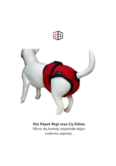 Salya Store Köpek Regl Külotu Kırmızı Kl-101