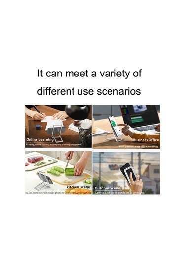 Cbtx Cep Telefonu Standı Katlanabilir Alüminyum Alaşımlı Ayarlanabilir Tutucu Masa İçin Telefon Tutucu - Gümüş