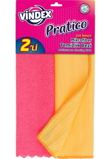 Vindex Pratico Çok Amaçlı Mikrofiber Bez 2'Li