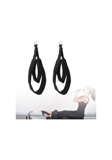 Dolıty Reformer Için 2 Pilates Çift Döngü Askısı Siyah Siyah