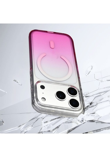 Apple Uyumlu iPhone 17 Pro Max Kılıf M-safe Şarj Özellikli Septik Silikon Kılıf Mor