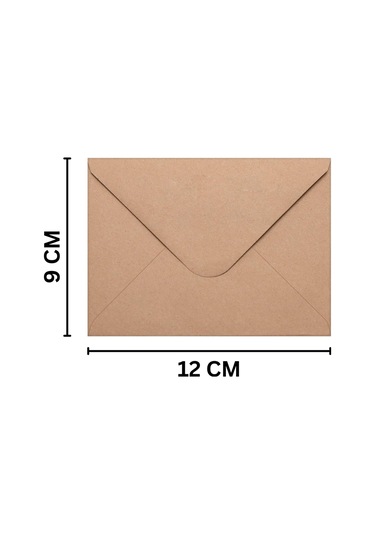 Kraft Zarf Seti, 50 Li Paket 7x9 Cm, Mini Boy Davetiye, Kart, Fotoğraf Ve Özel Gün Zarfları