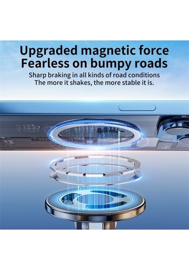 Tongxida Cbtx C13 Montaj Parçası, Magsafe Uyumlu Araç Telefon Tutucu - Gümüş Gümüş