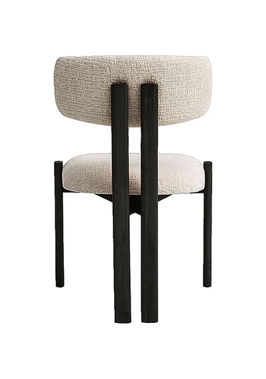 Espoo İskandinav Ahşap Bohem Sandalye Siyah - Beyaz