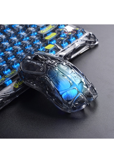 Gravastar Mercury M2 Rgb 26k Dpı Optik Gaming Mouse, Kablosuz, Programlanabilir 5 Tuşlu, Şeffaf Siya Mercury M2