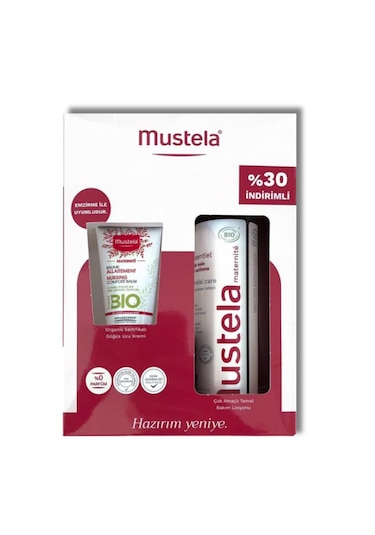 Mustela Göğüs Ucu Kremi 30 Ml + Temel Bakım Losyonu 200 Ml