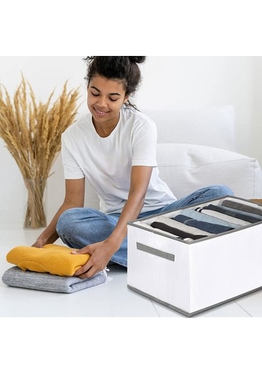 Dancemonkey Katlanabilir Giysi Dolabı Organizatörü: 9 Izgaralı Çekmece Düzenleyici Altın Altın