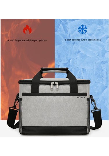 Lıcorıce Açık Taşınabilir Piknik Yalıtım Soğutma Çanta-büyük Kırmızı