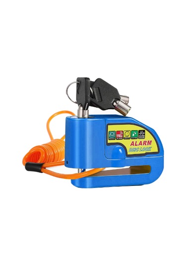 Motolider Disk Kilidi Alarmlı Ve Hatırlatma Kablolu Mavi