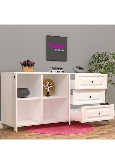 Derya Cordoba Membran Kapak Konsol Mdf Beyaz