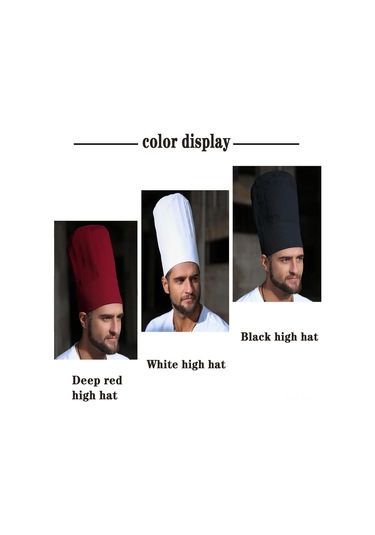 Reedark Erkek Kadın Yetişkinler İçin Esnek Kumaş Ayarıli Pamuk Mutfak Şapkası, Siyah Beyaz Renkli Mutfak Çalışma Şapkası