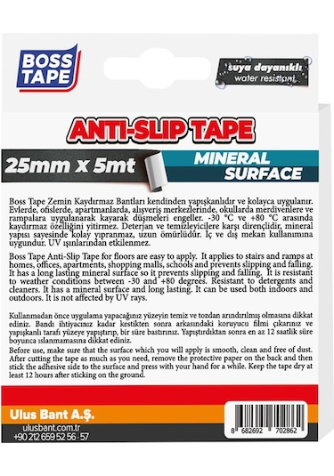 Boss Tape Zemin Merdiven Kaydırmaz Bant 25 Mm x 5 Mt