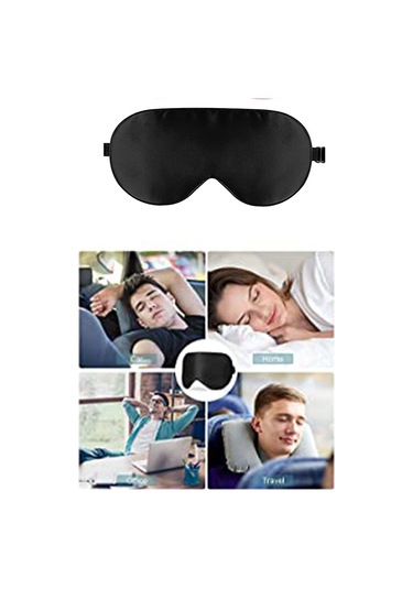 2 Adet Uyku Göz Bandı Uyumak İçin Göz Bantı Uyku Bandı Siyah