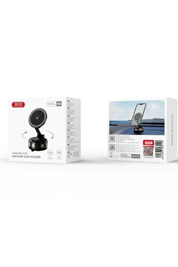 Xo-c176 Vakumlu Katlanabilir Arac Telefon Standı Siyah