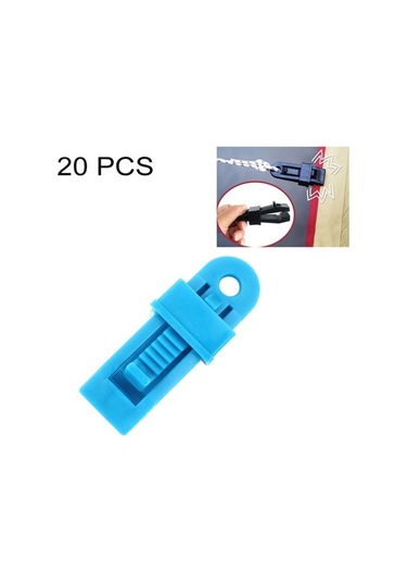 Rogfer 20 Adet Açık Çadır Tenteleri Rüzgar Geçirmez Sabitleme Klip Çok Fonksiyonlu Rüzgar Halat Toka Blue Sarı Sarı