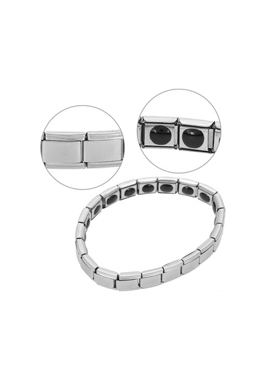 Tenfowee Titanium Çelik Manyetik Bileklik Gümüş - Kas Gerilimini Azaltır, Kan Akışını Ve Uyku Kalitesini İyileştirir - Moda Stili Günlük Kıyafetlere Uyum Sağlar Silver