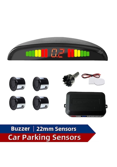 Kıngwın Araç Park Sensörü Dijital Ekran+ Ses İkazlı 22 Mm 4 Göz